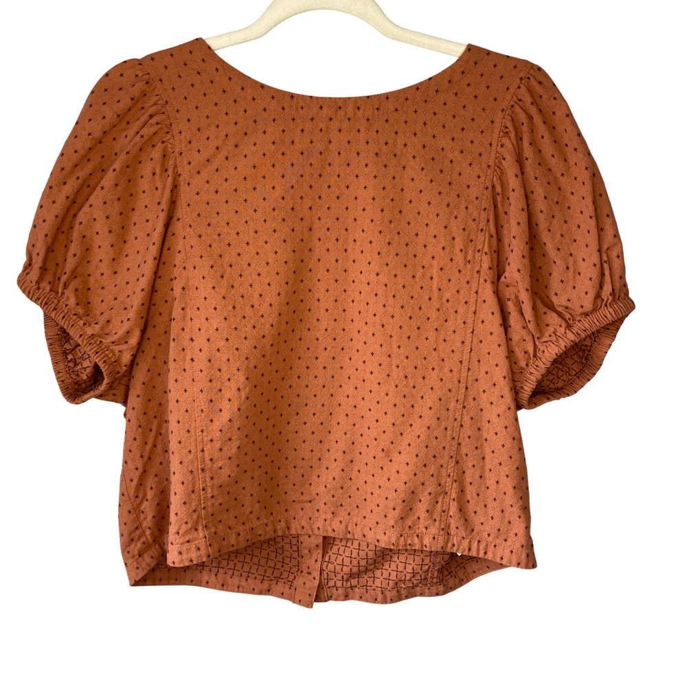 Madewell Jacquard Puff Sleeve Top Micro Cross Print Cotton
Cottagecore Size 14 - Picture 1 of 13